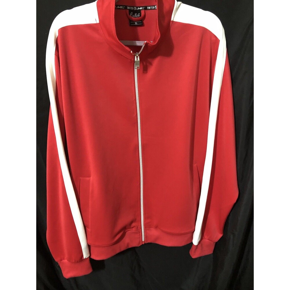 Men's SWITCH Activewear Jacket  Vivid Red Zippered XL- NWT